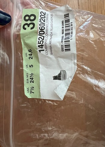 38 Beden kahverengi Renk Bershka Ekose Desenli Dolgu Topuklu Kadın Spor Ayakkabı