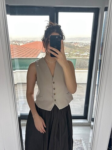 m Beden Prenses model vual etek kahverengi (ön sipariş)