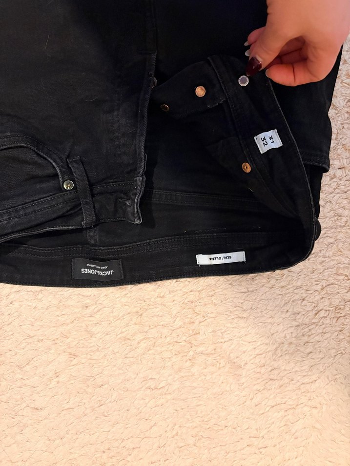 Siyah Düğmeli Erkek Skinny Jean - Görsel 3