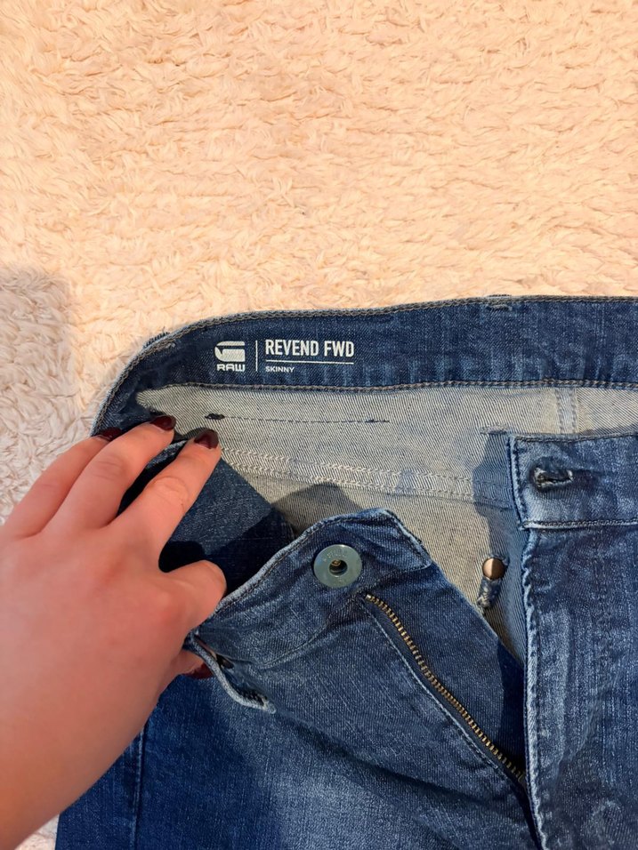 Parlak Mavi Midi Boy Bol Kesim erkek Kot Pantolon - Görsel 3