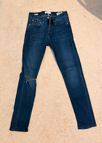 Calvin Klein Düğmeli Lacivert erkek Jean - Görsel 2