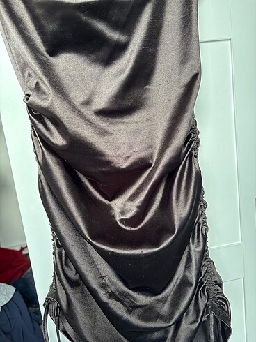 m Beden siyah Renk Siyah büzgülü elbise h&m