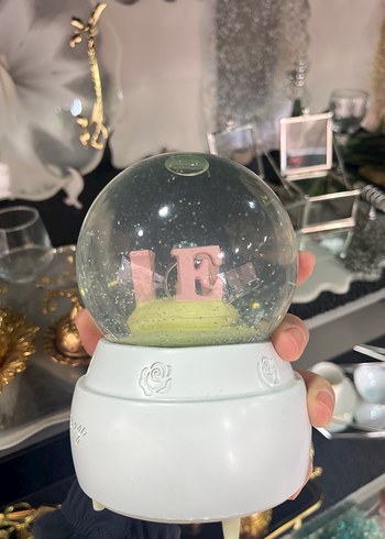 Pembe Pastel Kar Küresi Biblo - Görsel 3