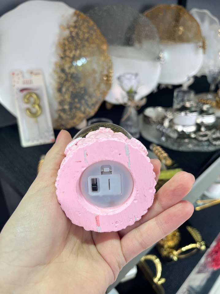 Pembe Gelin-Damat Figürlü Kar Küresi - Görsel 2