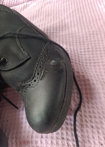 39 Beden Siyah Deri Goth Topuklu Kadın Bot