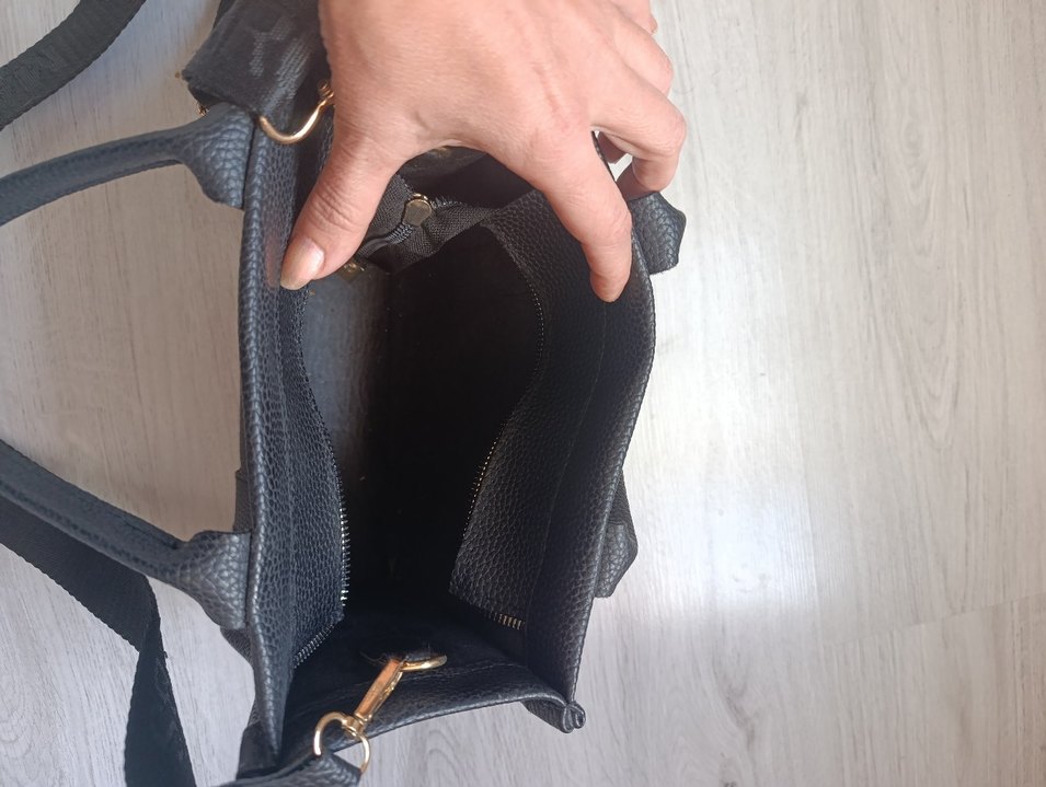 Siyah Deri Kadın Tote Çanta - Görsel 3