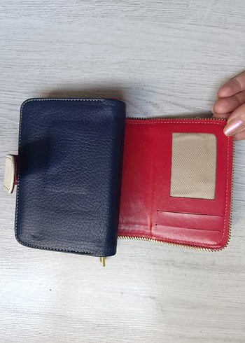 Fermuarlı Çok Renkli Deri Kadın Cüzdanı - Görsel 4