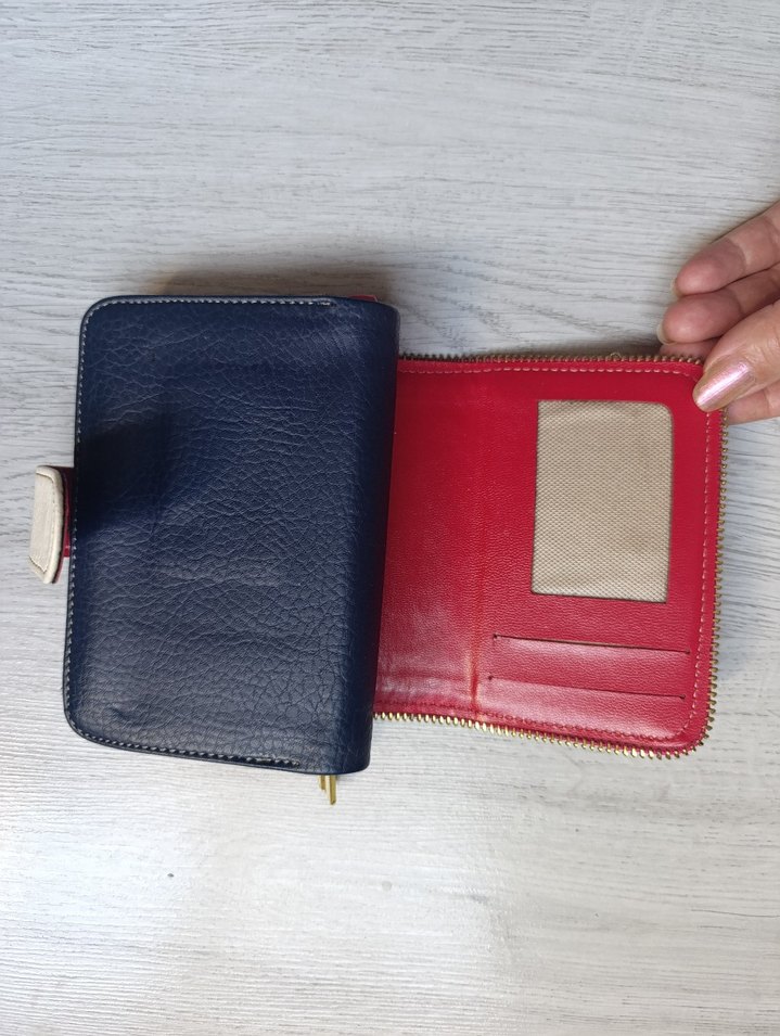 Fermuarlı Çok Renkli Deri Kadın Cüzdanı - Görsel 4