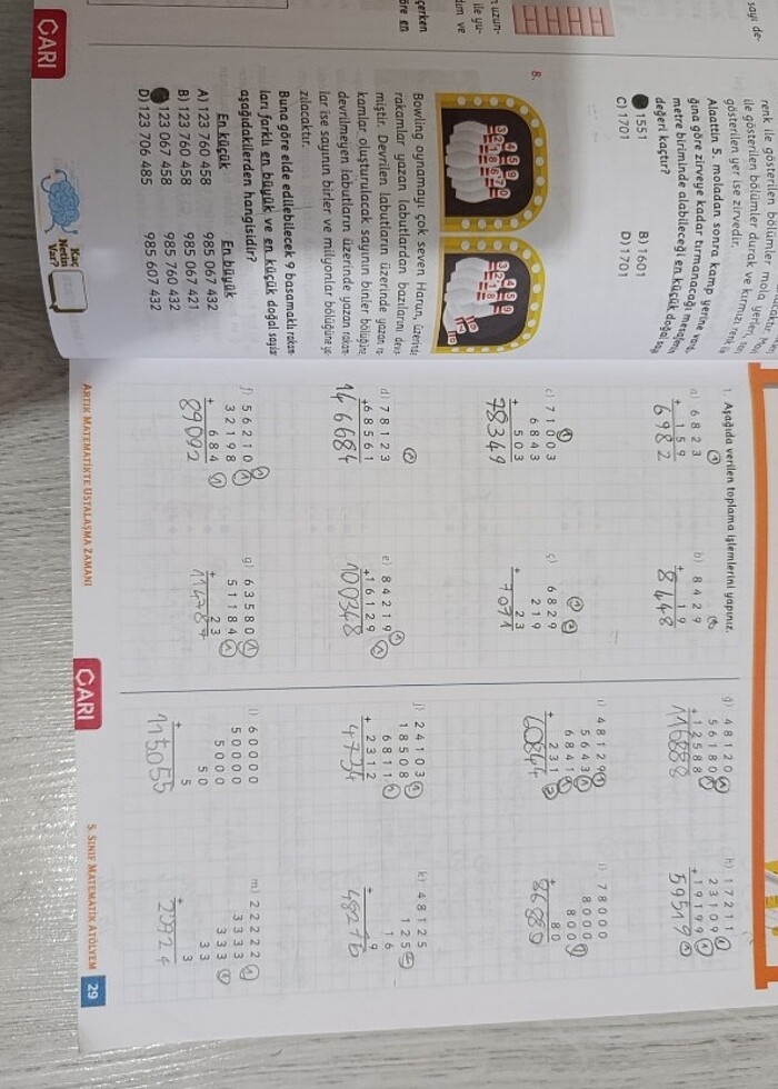 5.inci sınıf matematik test kitabı  - Görsel 4