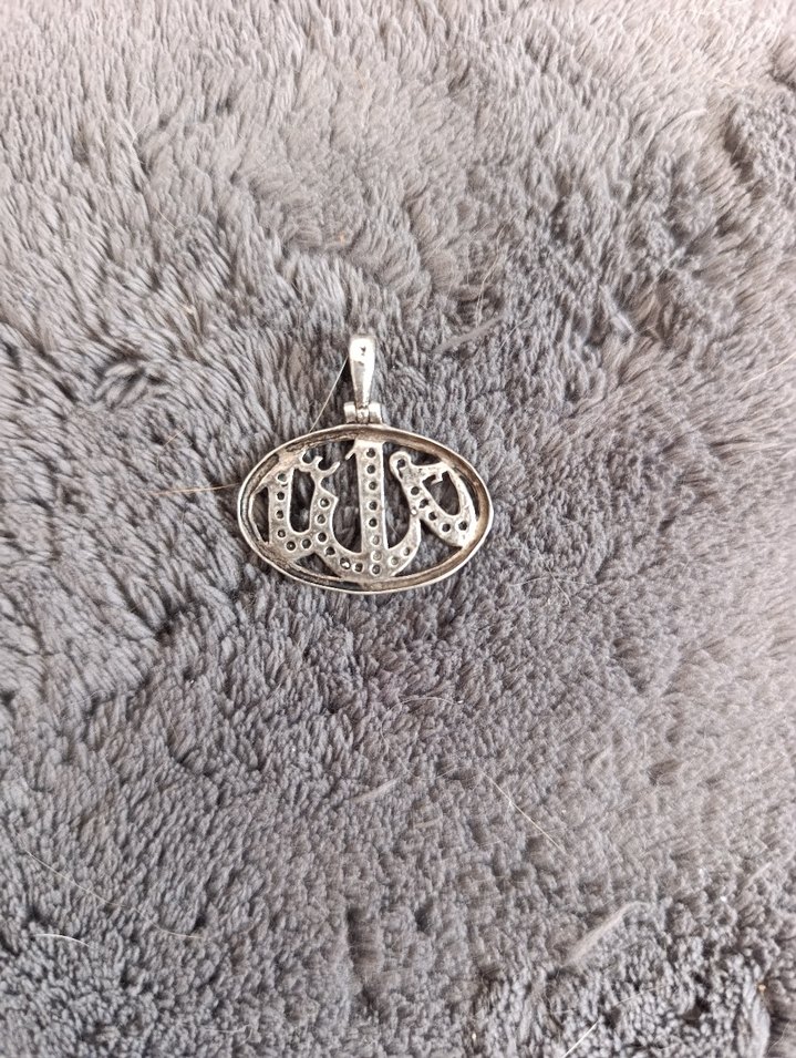 925 ayar Allah yazılı Kolye Ucu - Görsel 2