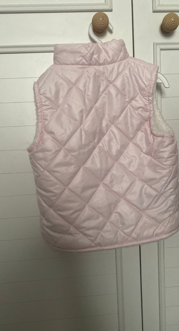 Kız Çocuk Pembe Fermuarlı Yelek - Görsel 2