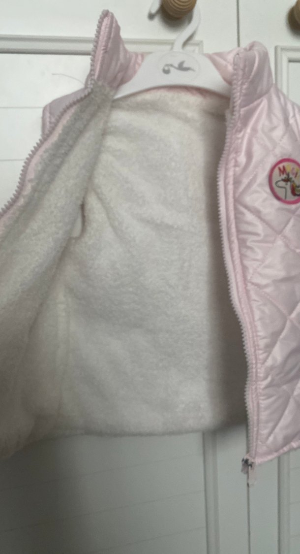 Kız Çocuk Pembe Fermuarlı Yelek - Görsel 3