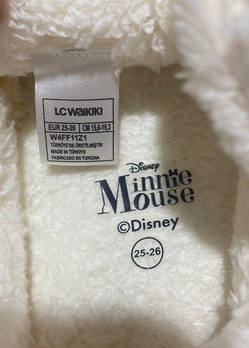 Kız Çocuk Pembe Minnie Mouse Ev Terliği - Görsel 3