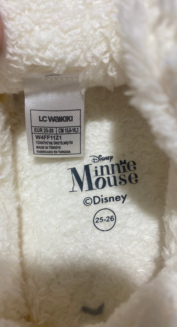 Kız Çocuk Pembe Minnie Mouse Ev Terliği - Görsel 3