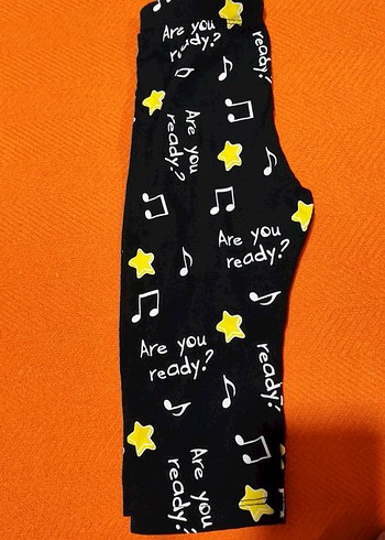 Kız Çocuk Renkli Baskılı Street Wear Tayt - Görsel 4