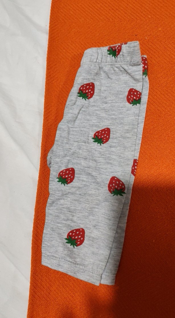 Kız Çocuk Renkli Baskılı Pamuklu Tayt - Görsel 2