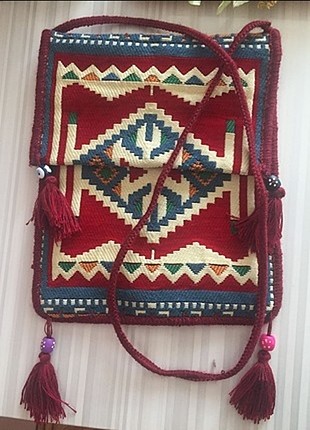 Otantik kilim desen çanta 