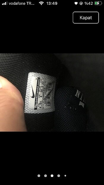 36,5 Beden Nike orjinal spor ayakkabı