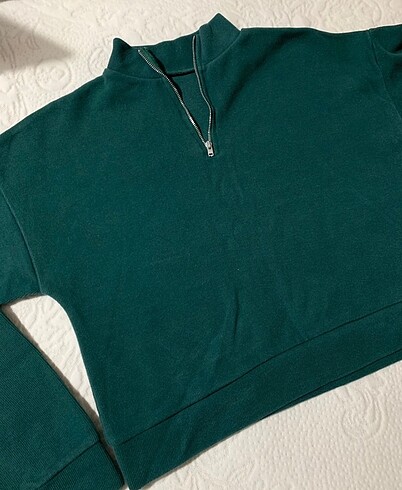 Addax yeşil oversize crop