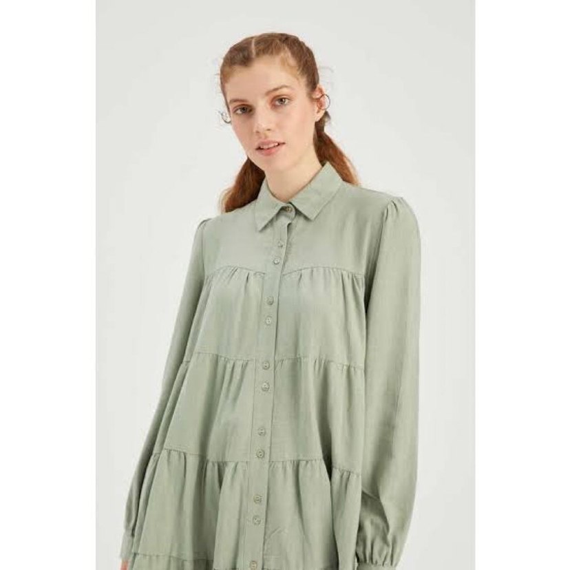 Manuka Düğmeli Keten Gömlek - Görsel 2