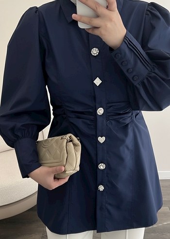 Mücevher düğmeli,prenses tunik - Görsel 2