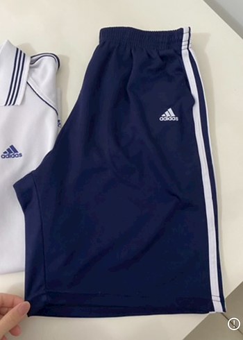 Erkek Çocuk Pamuklu Beyaz Polo Tshirt ve Siyah Şort - Görsel 2