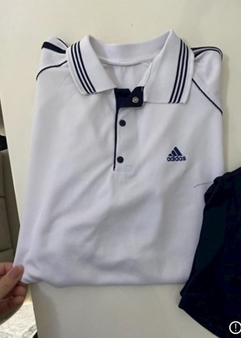 Erkek Çocuk Pamuklu Beyaz Polo Tshirt ve Siyah Şort - Görsel 3