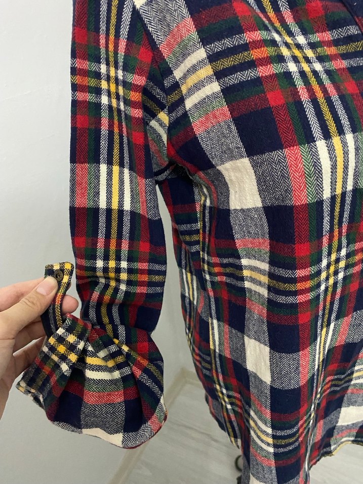 Düğmeli Bohem Kadın Pamuklu Gömlek - Görsel 3