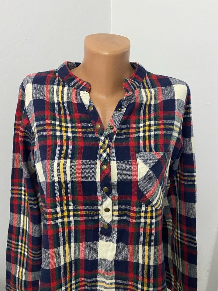 Düğmeli Bohem Kadın Pamuklu Gömlek - Görsel 2