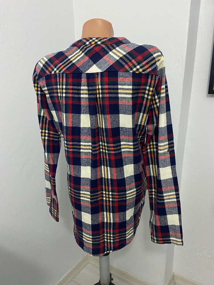 Düğmeli Bohem Kadın Pamuklu Gömlek - Görsel 4