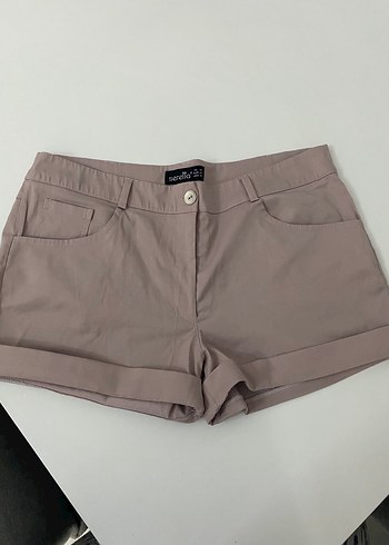 Bej Kadın Mini Şort Street Wear