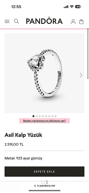Pandora orj yüzük