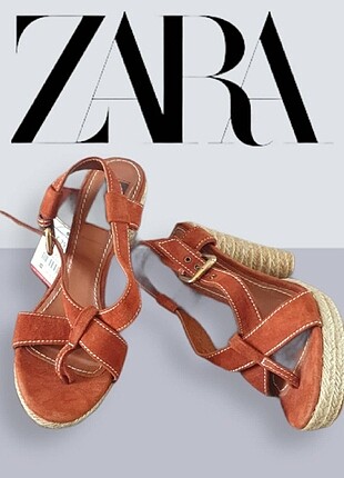 ZARA /// Kiremit Renk Parmak Arası Süet Sandalet