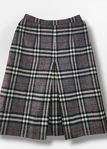 Burberry BURBERRY'S Plaid Wool Skirt