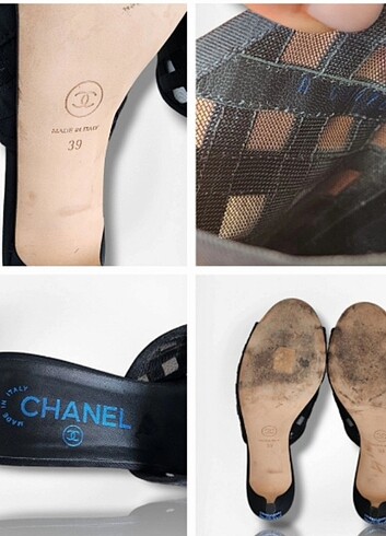 39 Beden siyah Renk CHANEL 2019 İnterlocking CC Logo Slides Sandals