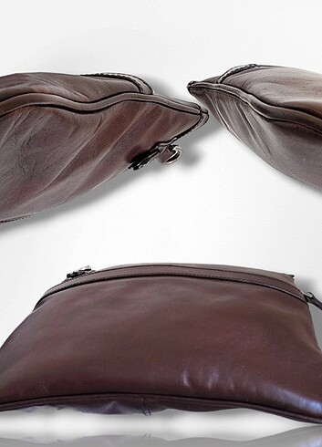  Beden kahverengi Renk MASSİMO DUTTİ Leather Unisex Crossbody Bag