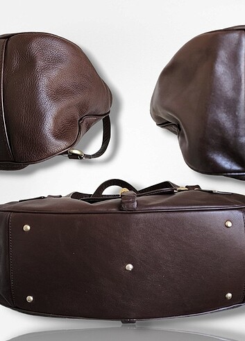  Beden kahverengi Renk EMPORIO ARMANI Leather Shoulder Bag