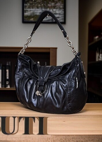 BUTI Black Leather Hobo Bag