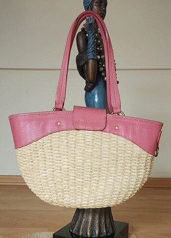 Miu Miu MİU MİU Natural Straw Shoulder Bag