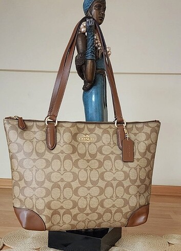 Beden camel Renk COACH Monogram Shoulder Bag