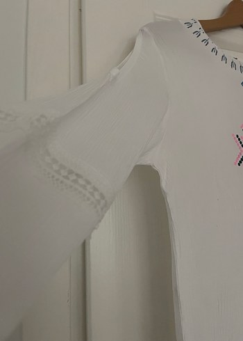 Nakışlı Bohem Kadın Bluz - Görsel 2