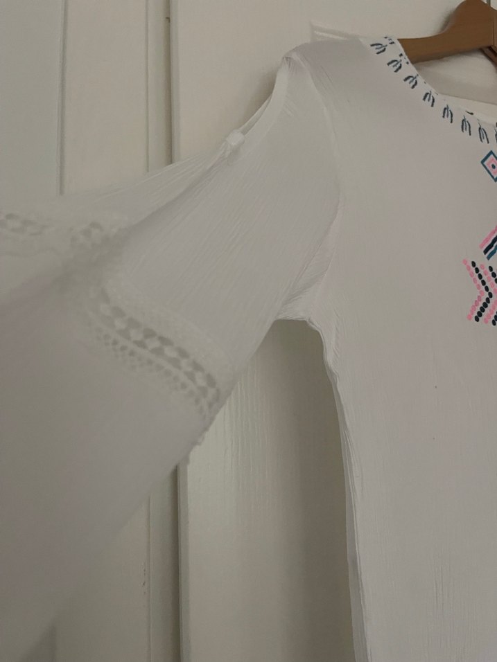 Nakışlı Bohem Kadın Bluz - Görsel 2