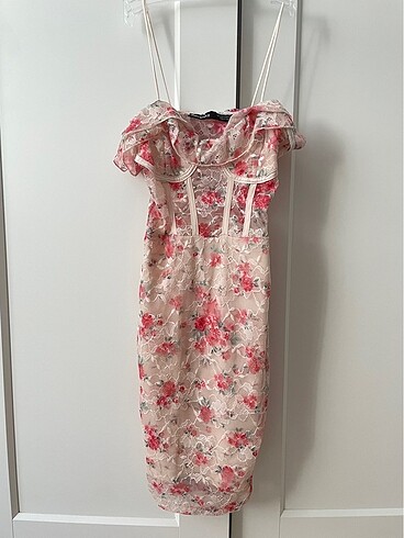Bershka dantel korse elbise