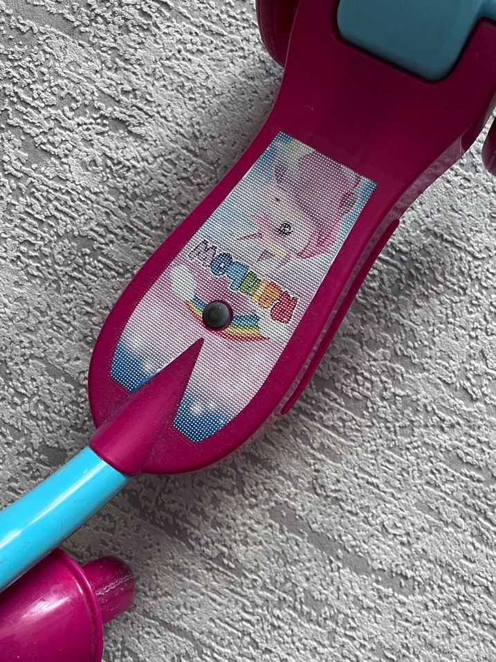 Pembe 3 Tekerlekli Frenli Çocuk Scooter Figürlü - Görsel 4