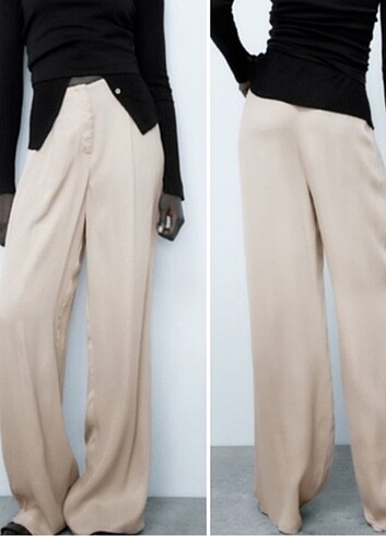 Zara saten pantolon 