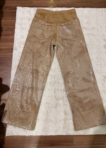 Kadın Payetli Bol Kesim Jean - Görsel 3