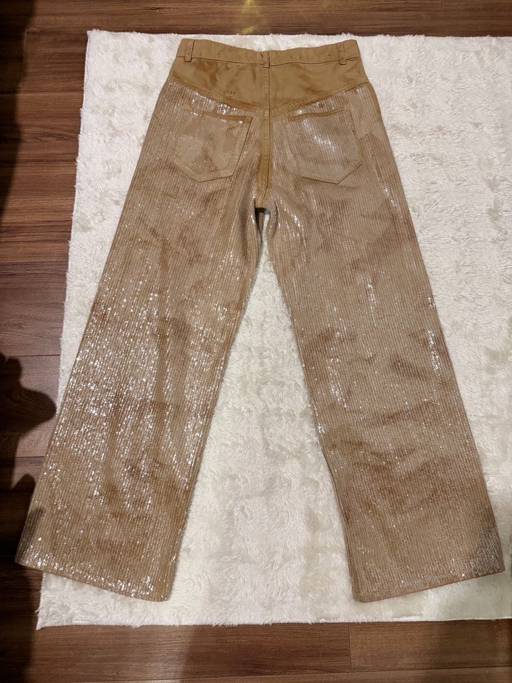 Kadın Payetli Bol Kesim Jean - Görsel 3