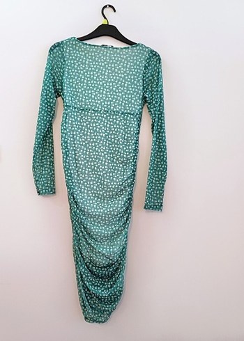 Monki marka ihraç esnek tül elbise - Görsel 7