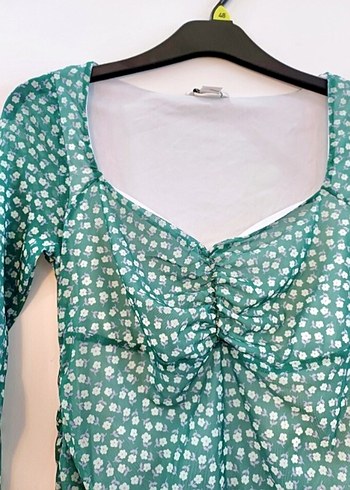 Monki marka ihraç esnek tül elbise - Görsel 8