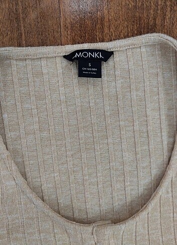 s Beden Monki marka ihraç malı crop bluz